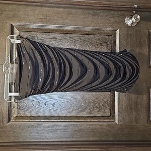 DEB Strapless Little Black Dress with Sequins